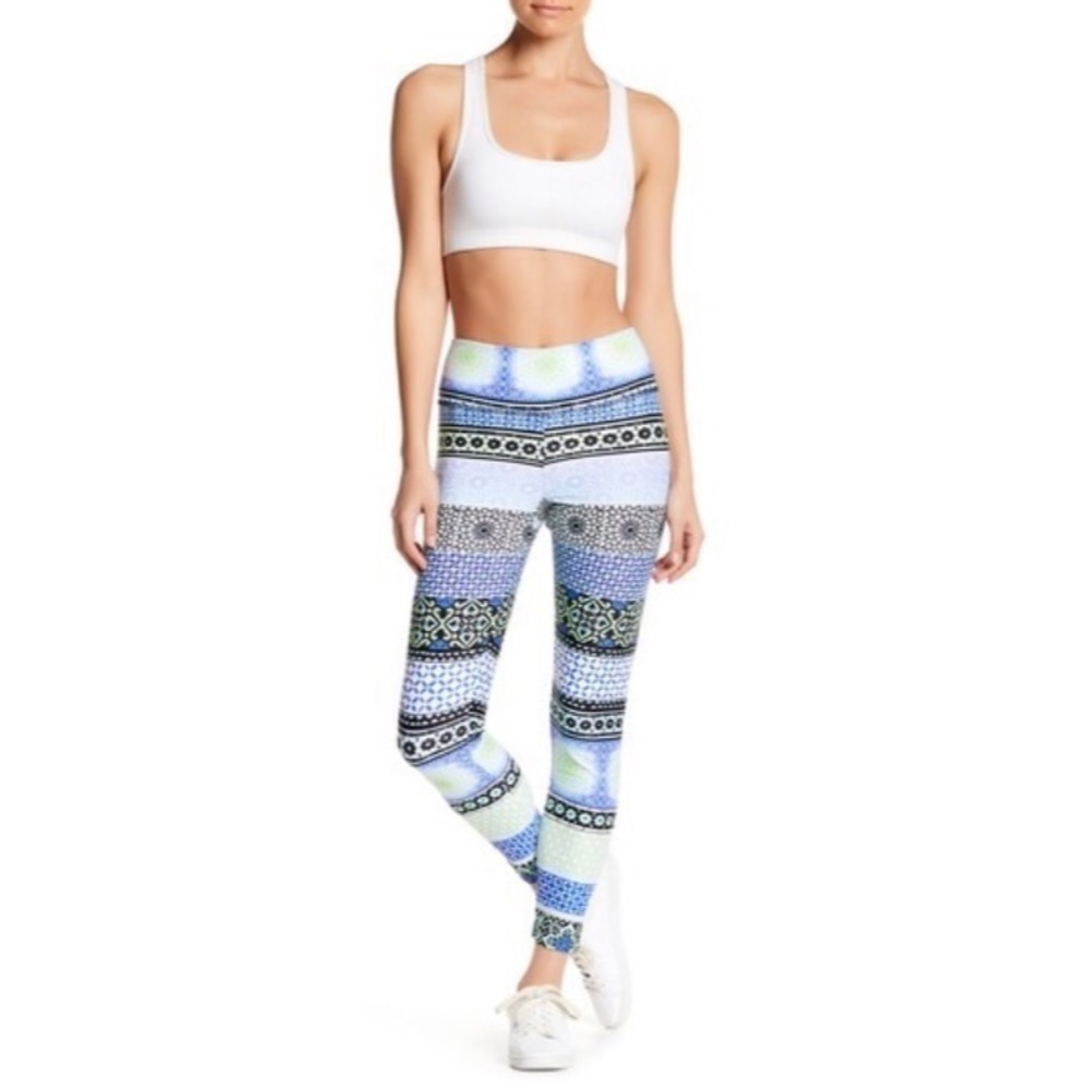 La Plage by Nicole Miller Printed Legging EUC